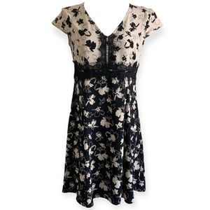 Motivi Italy Fit & Flare Bohemian Floral Lace dress size M